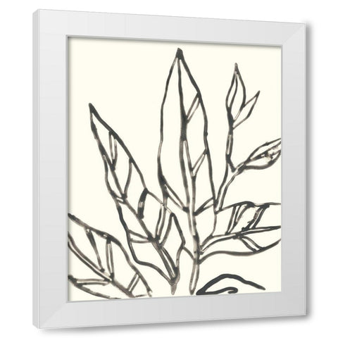 Tropical Contour II White Modern Wood Framed Art Print by Vess, June Erica