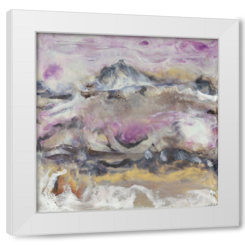 Lavendor Billows I White Modern Wood Framed Art Print by Holland, J.