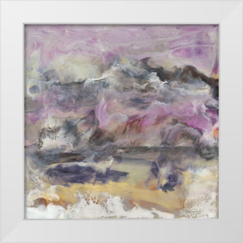 Lavendor Billows II White Modern Wood Framed Art Print by Holland, J.