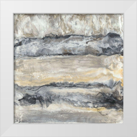 Stria II White Modern Wood Framed Art Print by Holland, J.