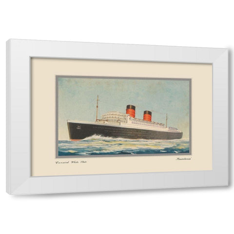 Vintage Cruise I White Modern Wood Framed Art Print by Unknown