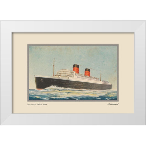 Vintage Cruise I White Modern Wood Framed Art Print by Unknown