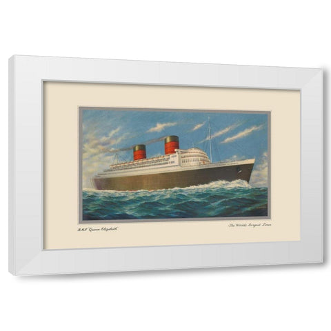 Vintage Cruise II White Modern Wood Framed Art Print by Unknown