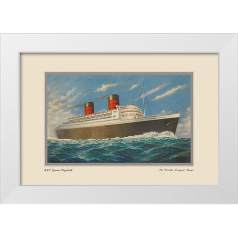 Vintage Cruise II White Modern Wood Framed Art Print by Unknown