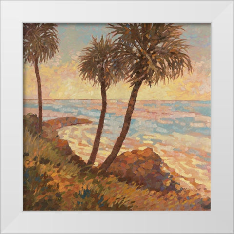 Palm Breeze I White Modern Wood Framed Art Print by Reynolds, Graham