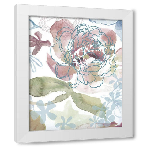 Bouquet of Dreams IV White Modern Wood Framed Art Print by Naskrent, Delores