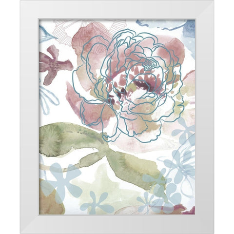 Bouquet of Dreams IV White Modern Wood Framed Art Print by Naskrent, Delores