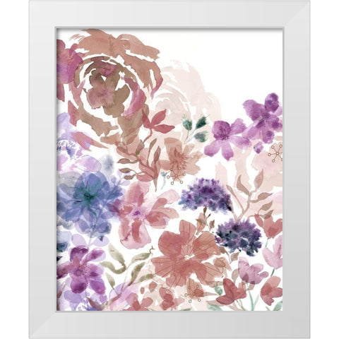 Bouquet of Dreams V White Modern Wood Framed Art Print by Naskrent, Delores