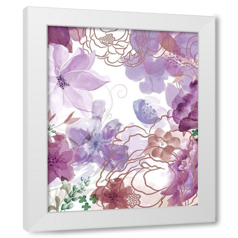 Bouquet of Dreams VI White Modern Wood Framed Art Print by Naskrent, Delores