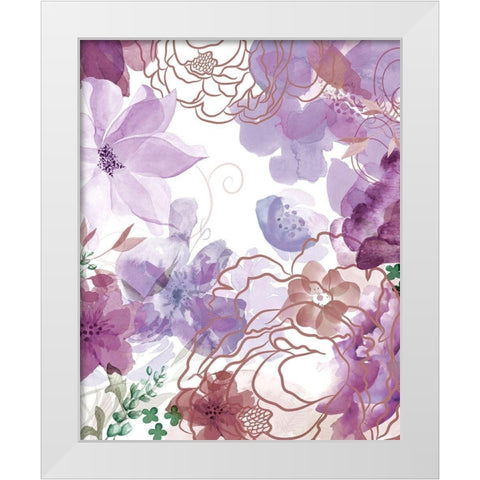 Bouquet of Dreams VI White Modern Wood Framed Art Print by Naskrent, Delores