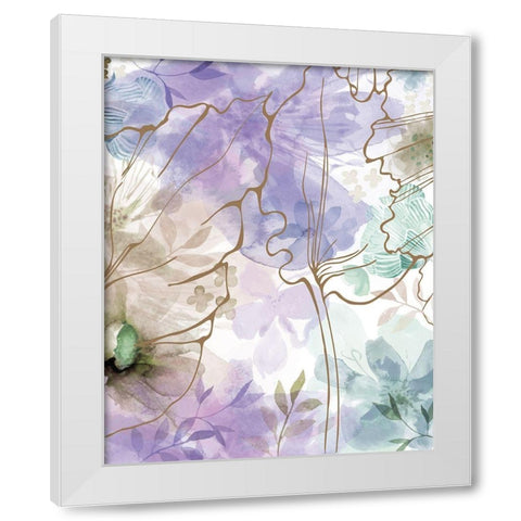 Bouquet of Dreams VII White Modern Wood Framed Art Print by Naskrent, Delores