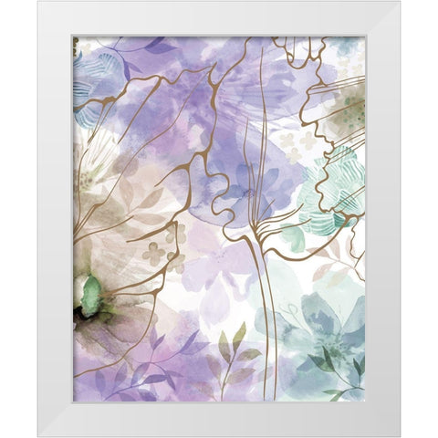 Bouquet of Dreams VII White Modern Wood Framed Art Print by Naskrent, Delores