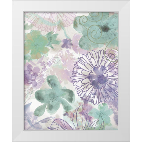 Bouquet of Dreams VIII White Modern Wood Framed Art Print by Naskrent, Delores