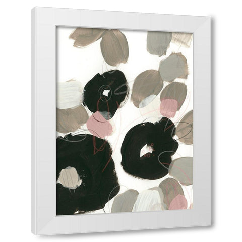 Custom Kinetic Flora II White Modern Wood Framed Art Print by V