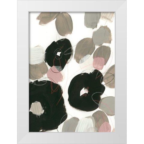 Custom Kinetic Flora II White Modern Wood Framed Art Print by V