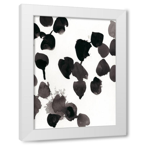 Custom Monochrome Gestures II White Modern Wood Framed Art Print by Vess, June Erica