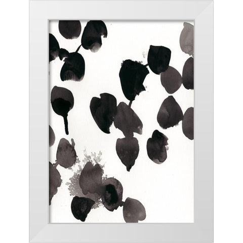 Custom Monochrome Gestures II White Modern Wood Framed Art Print by Vess, June Erica