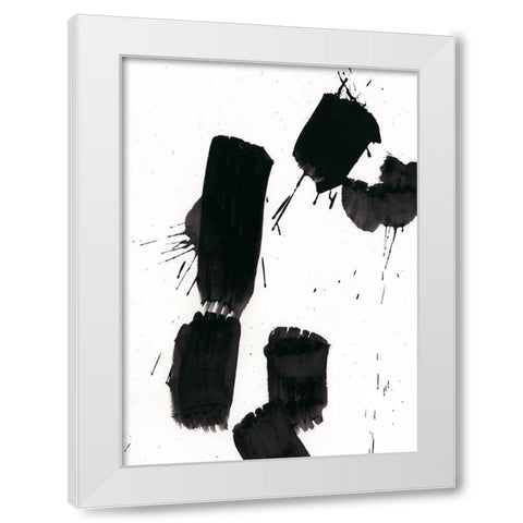 Custom Monochrome Gestures VI White Modern Wood Framed Art Print by Vess, June Erica