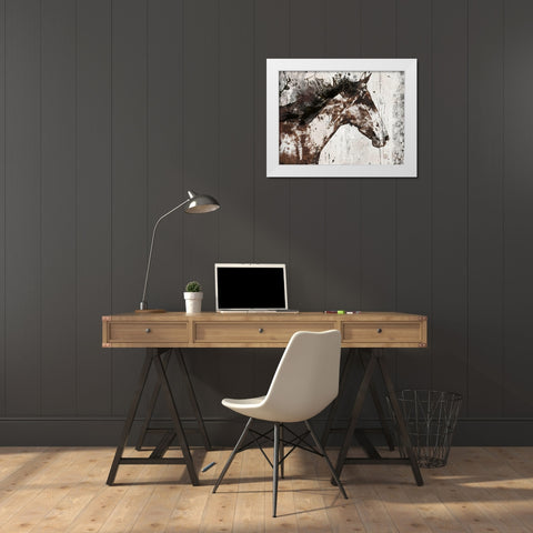 Galaxy Horse I White Modern Wood Framed Art Print by Orlov, Irena