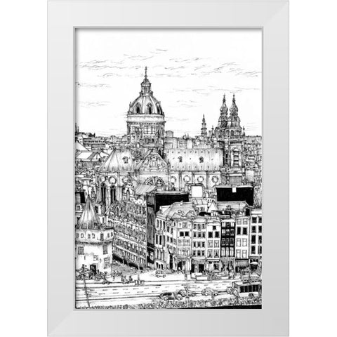 Tour of Europe V White Modern Wood Framed Art Print by Wang, Melissa