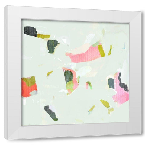 Olive Scatter II White Modern Wood Framed Art Print by Borges, Victoria