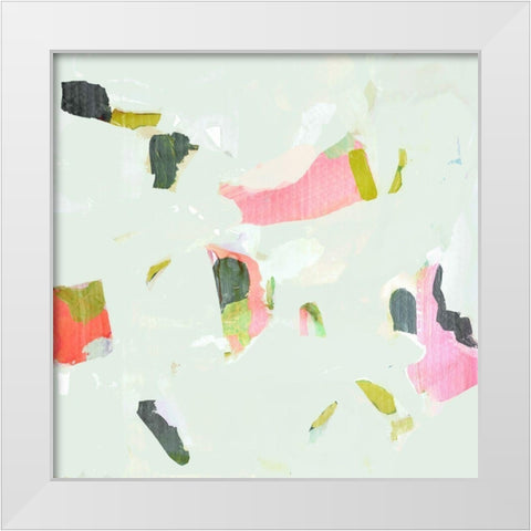 Olive Scatter II White Modern Wood Framed Art Print by Borges, Victoria