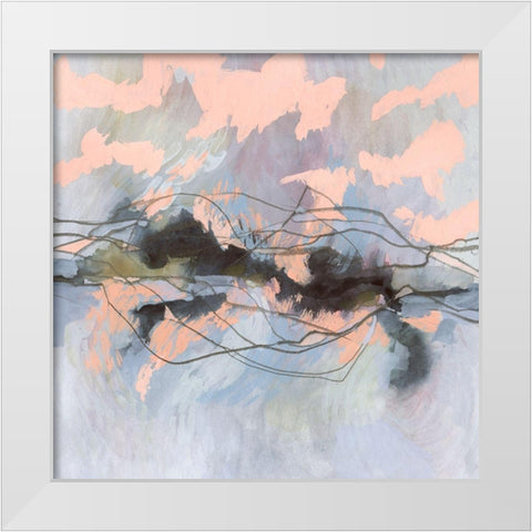 Horizon Flux I White Modern Wood Framed Art Print by Borges, Victoria