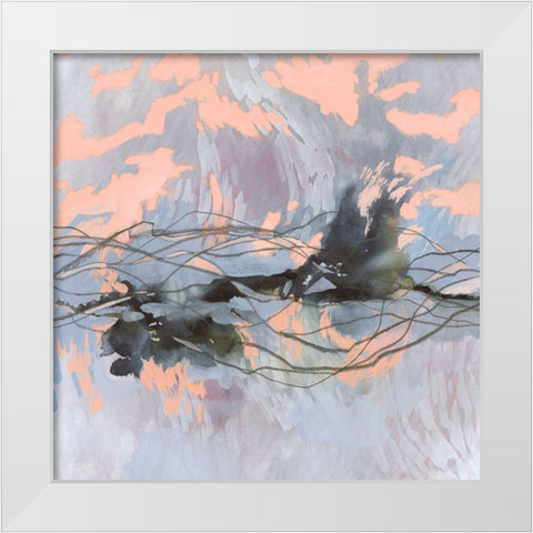 Horizon Flux II White Modern Wood Framed Art Print by Borges, Victoria