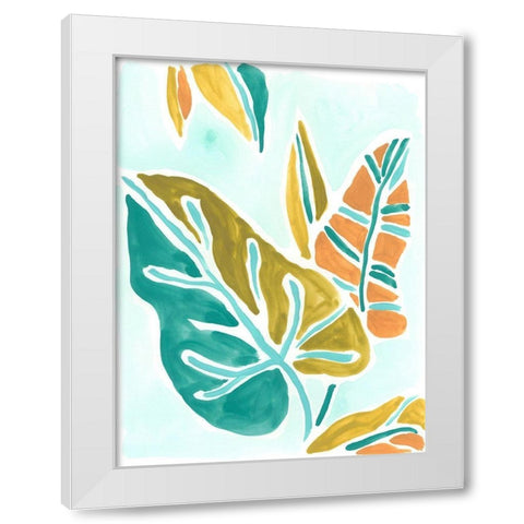 Jungle Expression I White Modern Wood Framed Art Print by Vess, June Erica