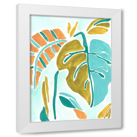 Jungle Expression II White Modern Wood Framed Art Print by Vess, June Erica