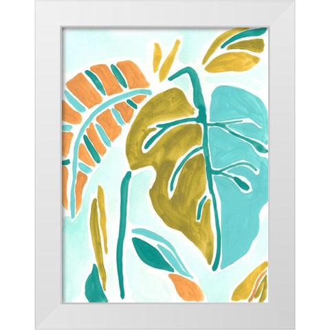 Jungle Expression II White Modern Wood Framed Art Print by Vess, June Erica