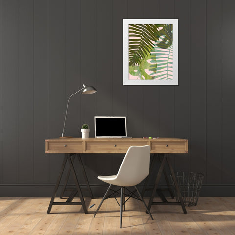 Tropical Tangle I White Modern Wood Framed Art Print by Borges, Victoria