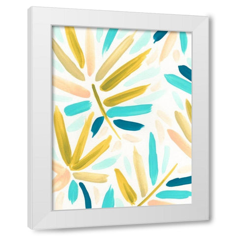 Calypso Confetti I White Modern Wood Framed Art Print by Vess, June Erica