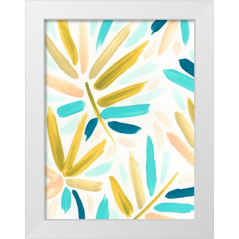 Calypso Confetti I White Modern Wood Framed Art Print by Vess, June Erica