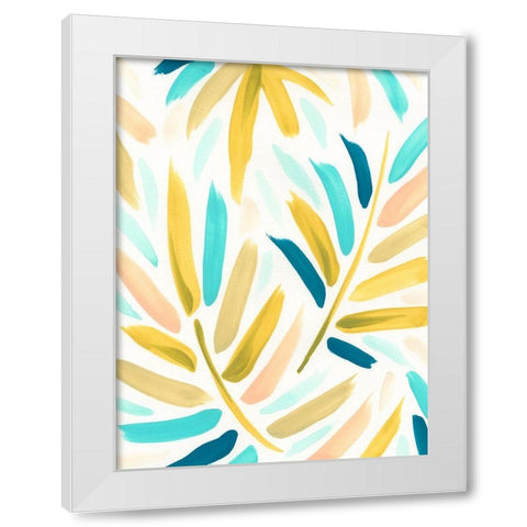 Calypso Confetti II White Modern Wood Framed Art Print by Vess, June Erica
