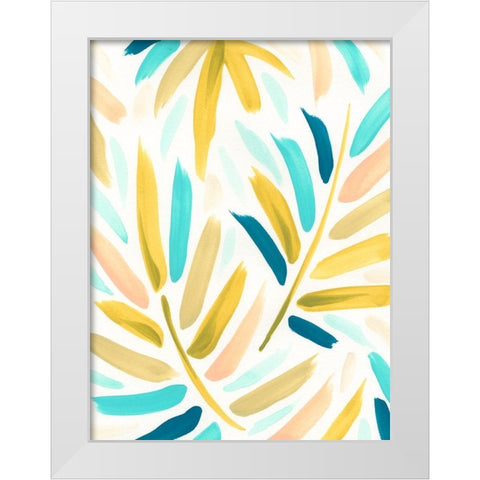 Calypso Confetti II White Modern Wood Framed Art Print by Vess, June Erica