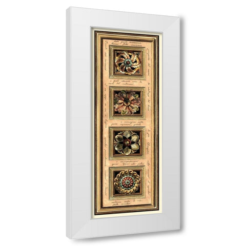 Rosette Panel II White Modern Wood Framed Art Print by Vision Studio