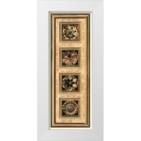 Rosette Panel II White Modern Wood Framed Art Print by Vision Studio