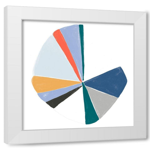 Color Wheel I White Modern Wood Framed Art Print by Vess, June Erica