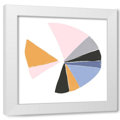 Color Wheel III White Modern Wood Framed Art Print by Vess, June Erica