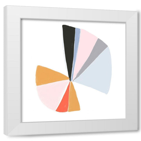 Color Wheel IV White Modern Wood Framed Art Print by Vess, June Erica