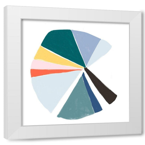 Color Wheel V White Modern Wood Framed Art Print by Vess, June Erica
