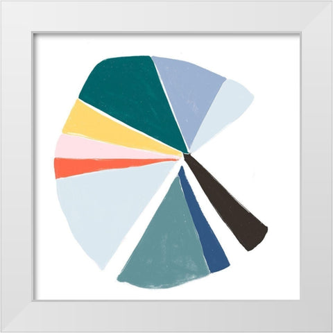 Color Wheel V White Modern Wood Framed Art Print by Vess, June Erica