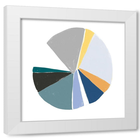 Color Wheel VI White Modern Wood Framed Art Print by Vess, June Erica