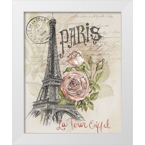 Paris Sketchbook I White Modern Wood Framed Art Print by Parker, Jennifer Paxton