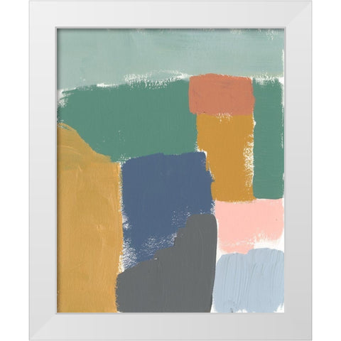 Muted Color Block III White Modern Wood Framed Art Print by Goldberger, Jennifer