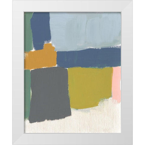 Muted Color Block VI White Modern Wood Framed Art Print by Goldberger, Jennifer
