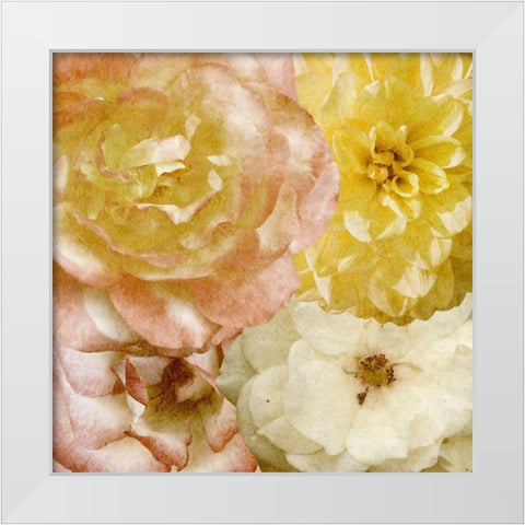 Beautiful Quartet I White Modern Wood Framed Art Print by Saunders, Alonzo