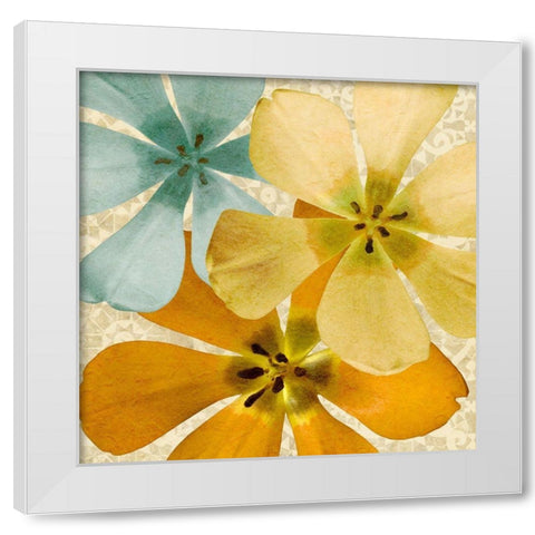 Springtime Glow I White Modern Wood Framed Art Print by Saunders, Alonzo