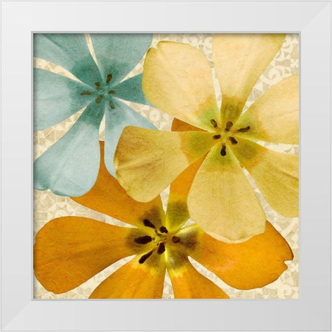 Springtime Glow I White Modern Wood Framed Art Print by Saunders, Alonzo